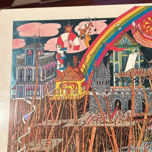 Bruce Johnson "A Special Place To Go" Print with Tree House, Pirate Ship, Castle - Picture 8 of 13